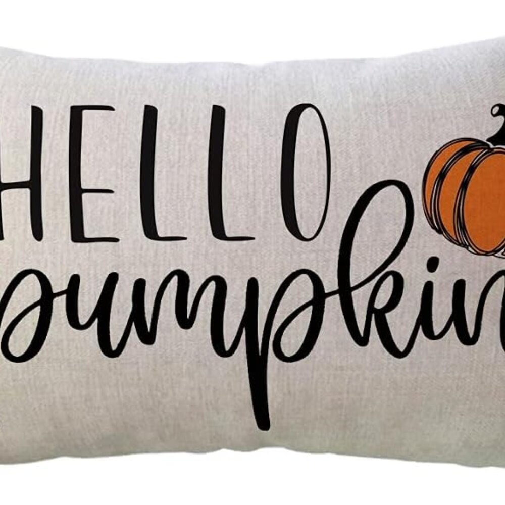 Hello Pumpkin Throw Pillow Covers Autumn Fall Decor Pumpkin Pillow Case Farmhous